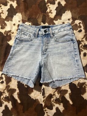 Buckle Black Light Wash Denim Shorts 25